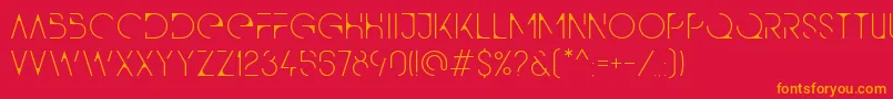 Qg Font – Orange Fonts on Red Background