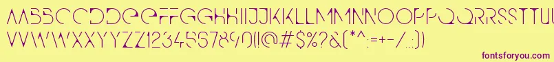 Qg Font – Purple Fonts on Yellow Background