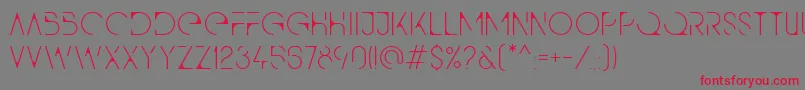 Czcionka Qg – czerwone czcionki na szarym tle
