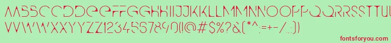 Qg Font – Red Fonts on Green Background