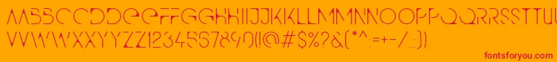 Qg Font – Red Fonts on Orange Background