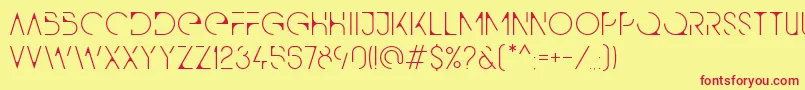 Qg Font – Red Fonts on Yellow Background