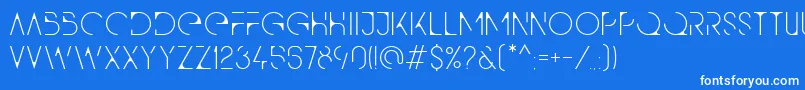 Qg Font – White Fonts on Blue Background