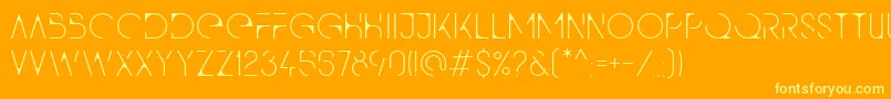 Qg Font – Yellow Fonts on Orange Background