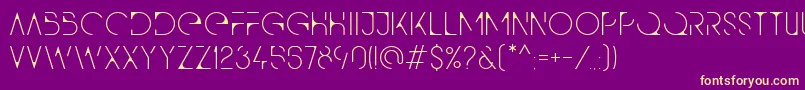 Qg Font – Yellow Fonts on Purple Background