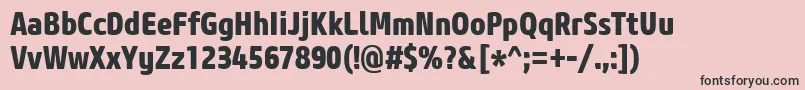 CoreSansM77CnExtrabold Font – Black Fonts on Pink Background