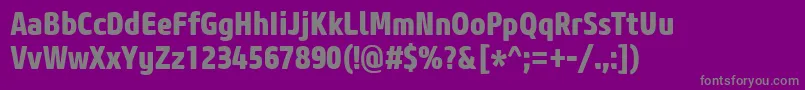 Шрифт CoreSansM77CnExtrabold – серые шрифты на фиолетовом фоне