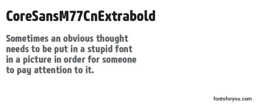 CoreSansM77CnExtrabold-fontti