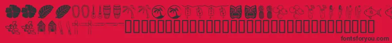 Tropb Font – Black Fonts on Red Background