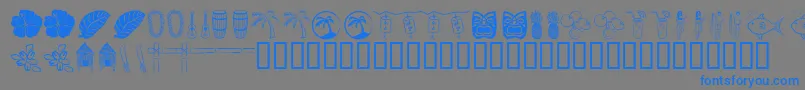 Tropb Font – Blue Fonts on Gray Background