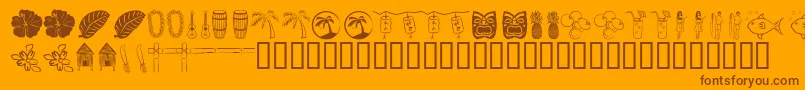 Шрифт Tropb – коричневые шрифты на оранжевом фоне