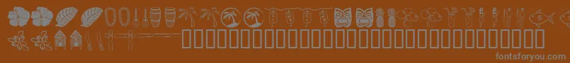 フォントTropb – 茶色の背景に灰色の文字