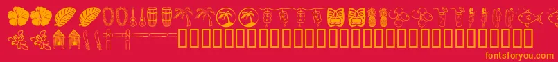 Tropb Font – Orange Fonts on Red Background