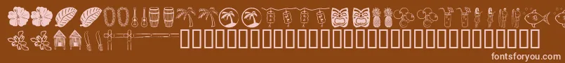 フォントTropb – 茶色の背景にピンクのフォント