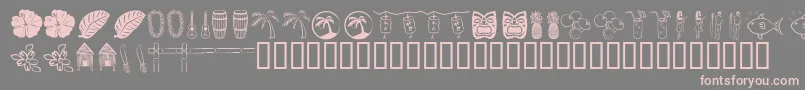 Fonte Tropb – fontes rosa em um fundo cinza