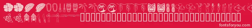 fuente Tropb – Fuentes Rosadas Sobre Fondo Rojo