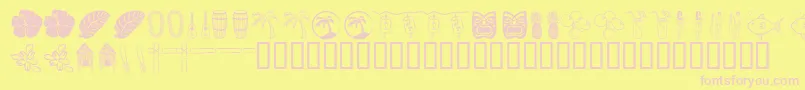 Fonte Tropb – fontes rosa em um fundo amarelo