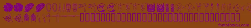 Tropb Font – Purple Fonts on Brown Background