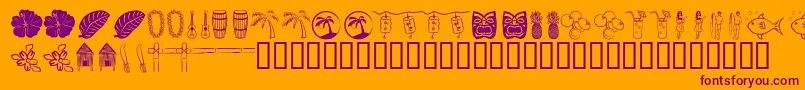 Tropb Font – Purple Fonts on Orange Background