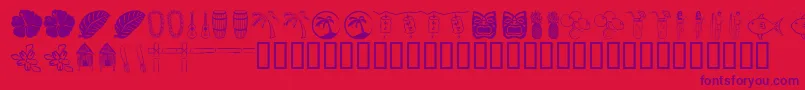 Tropb Font – Purple Fonts on Red Background