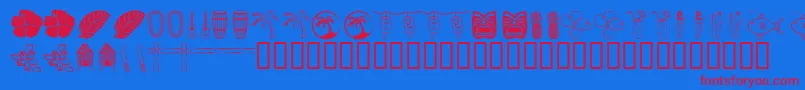 Tropb-fontti – punaiset fontit sinisellä taustalla