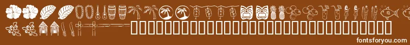 フォントTropb – 茶色の背景に白い文字