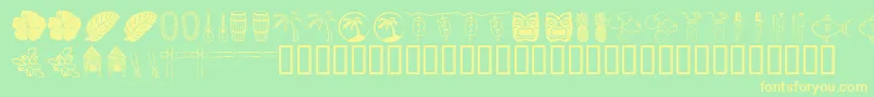 Tropb Font – Yellow Fonts on Green Background