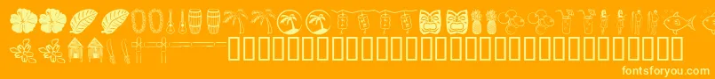 Tropb-fontti – keltaiset fontit oranssilla taustalla