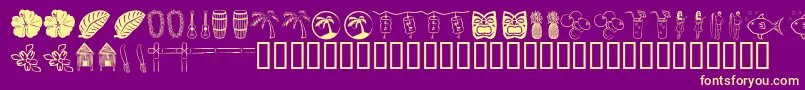 Tropb Font – Yellow Fonts on Purple Background