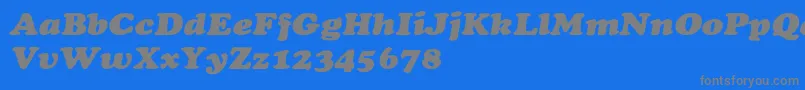 Шрифт CooperextHeavyItalic – серые шрифты на синем фоне