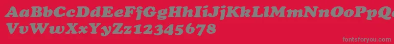 fuente CooperextHeavyItalic – Fuentes Grises Sobre Fondo Rojo