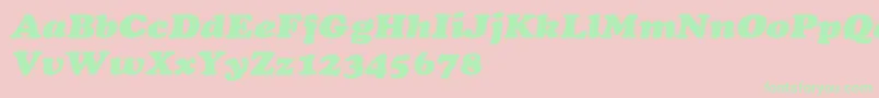 CooperextHeavyItalic Font – Green Fonts on Pink Background