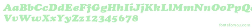 CooperextHeavyItalic Font – Green Fonts on White Background