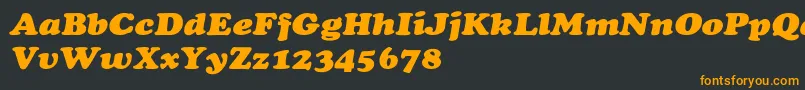 CooperextHeavyItalic Font – Orange Fonts on Black Background