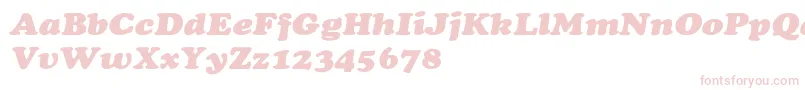 CooperextHeavyItalic-Schriftart – Rosa Schriften auf weißem Hintergrund