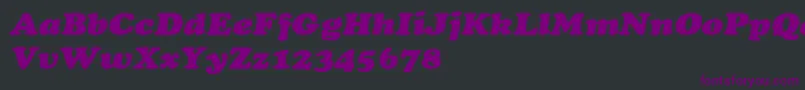 CooperextHeavyItalic Font – Purple Fonts on Black Background