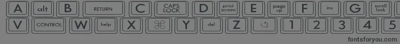 Police KeyboardKeyswdWide – polices noires sur fond gris