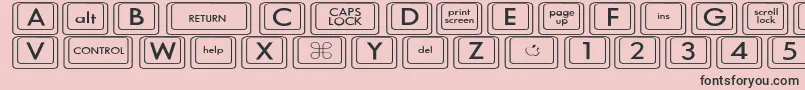 fuente KeyboardKeyswdWide – Fuentes Negras Sobre Fondo Rosa