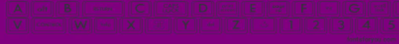 KeyboardKeyswdWide Font – Black Fonts on Purple Background