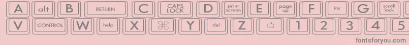 fuente KeyboardKeyswdWide – Fuentes Grises Sobre Fondo Rosa