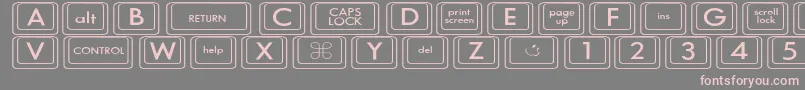 Шрифт KeyboardKeyswdWide – розовые шрифты на сером фоне