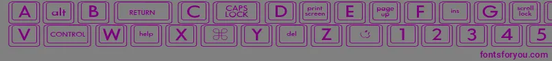 KeyboardKeyswdWide-fontti – violetit fontit harmaalla taustalla