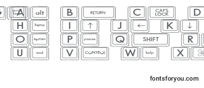 Обзор шрифта KeyboardKeyswdWide