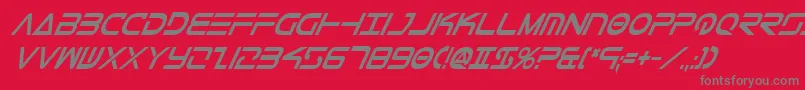 TeleMarinesCondBoldItalic Font – Gray Fonts on Red Background