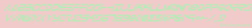 TeleMarinesCondBoldItalic Font – Green Fonts on Pink Background