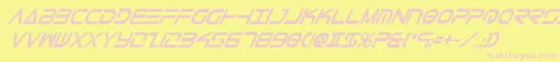 TeleMarinesCondBoldItalic Font – Pink Fonts on Yellow Background