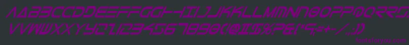 TeleMarinesCondBoldItalic Font – Purple Fonts on Black Background