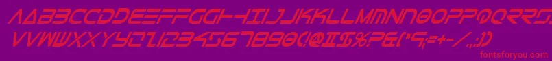 TeleMarinesCondBoldItalic Font – Red Fonts on Purple Background