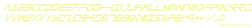 TeleMarinesCondBoldItalic Font – Yellow Fonts on White Background