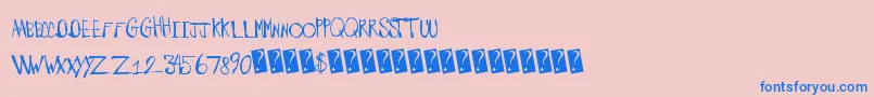 Barnyardmassacre Font – Blue Fonts on Pink Background